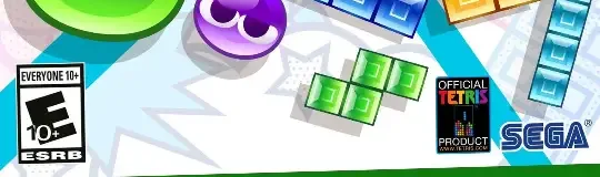 Puyo Puyo Tetris 2, the ESRB box on its front