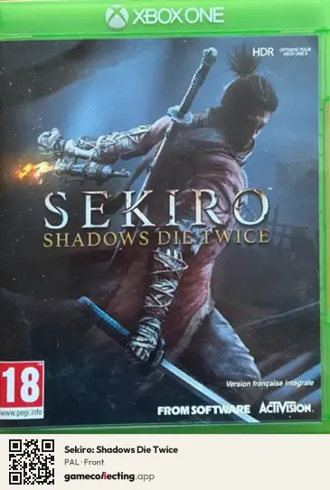 Sekiro: Shadows Die Twice Xbox One, PAL box front