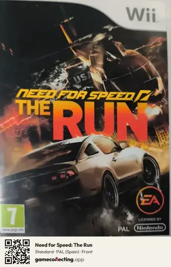 Need for Speed: The Run Nintendo Wii, Spain box front