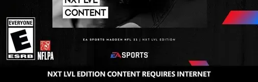 Madden NFL 21, the ESRB box on its front