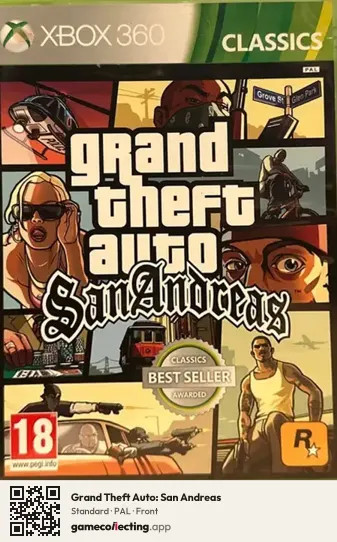 Grand Theft Auto: San Andreas Xbox 360, PAL box front