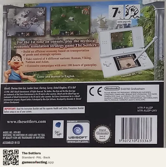 The Settlers Nintendo DS, PAL box back