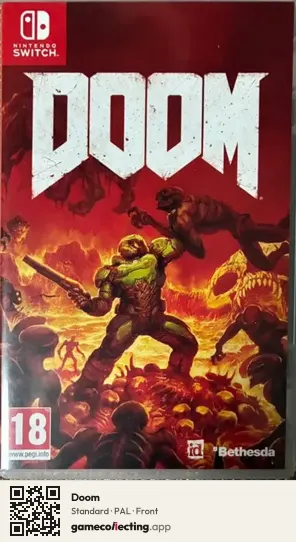 Doom Nintendo Switch, PAL box front