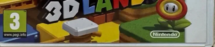Super Mario 3D Land, the PEGI square on its front