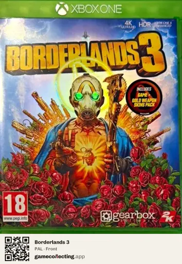 Borderlands 3 Xbox One, PAL box front