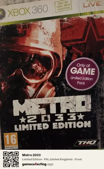 Metro 2033 Xbox 360, United Kingdom box front