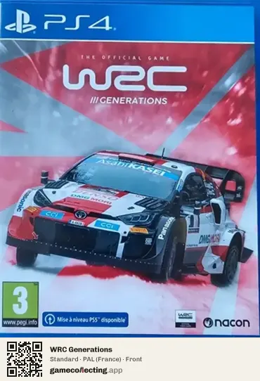 WRC Generations PlayStation 4, France box front