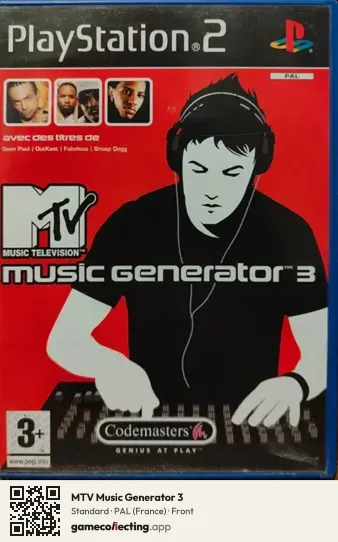 MTV Music Generator 3 PlayStation 2, France box front