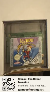 Spirou: The Robot Invasion Game Boy Color, PAL cartridge label