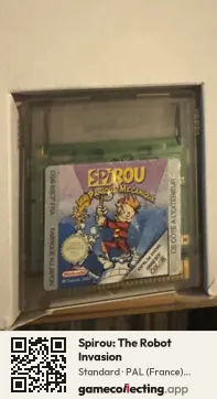 Spirou: The Robot Invasion Game Boy Color, PAL cartridge label