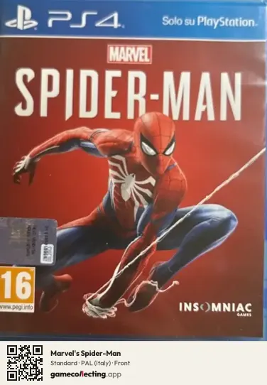 Marvel's Spider-Man PlayStation 4, Italy box front