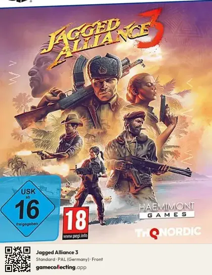 Jagged Alliance 3 PlayStation 5, Germany box front