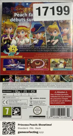 Princess Peach: Showtime! Nintendo Switch, PAL box back