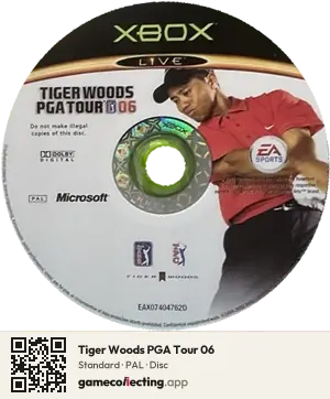 Tiger Woods PGA Tour 06 Xbox, PAL disc