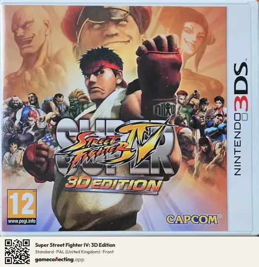 Super Street Fighter IV: 3D Edition Nintendo 3DS, United Kingdom box front