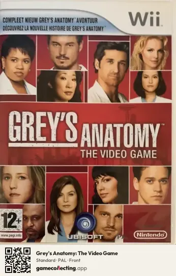 Grey's Anatomy: The Video Game Nintendo Wii, PAL box front
