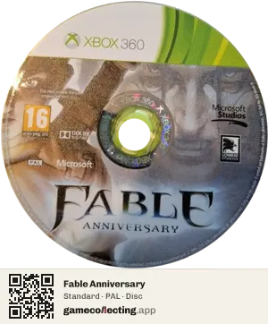 Fable Anniversary Xbox 360, PAL disc