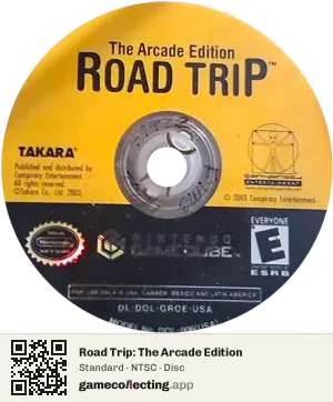 Road Trip: The Arcade Edition Nintendo GameCube, NTSC disc