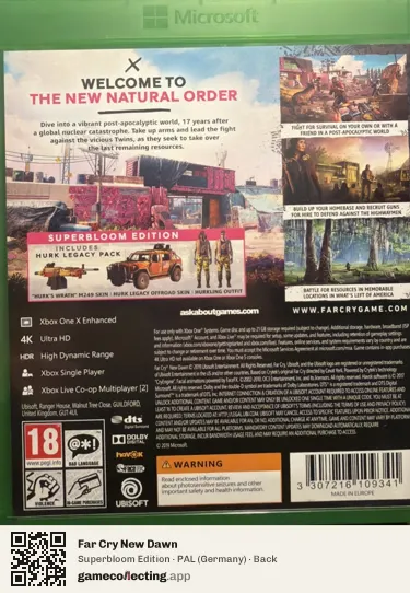 Far Cry New Dawn Xbox One, Germany box back