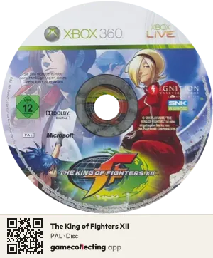 The King of Fighters XII Xbox 360, PAL disc