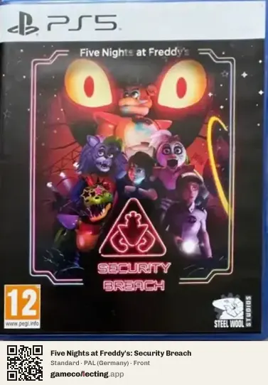 Five Nights at Freddy's: Security Breach PlayStation 5, Germany box front