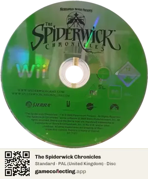 The Spiderwick Chronicles Nintendo Wii, PAL disc