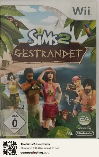 The Sims 2: Castaway Nintendo Wii, Germany box front