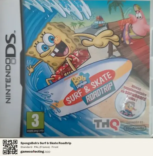 SpongeBob's Surf & Skate Roadtrip Nintendo DS, France box front