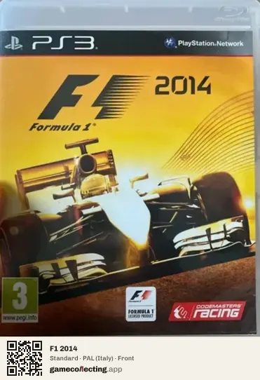 F1 2014 PlayStation 3, Italy box front