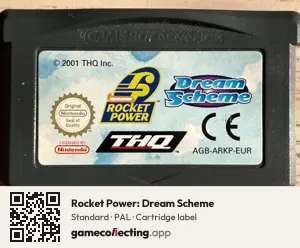Rocket Power: Dream Scheme Game Boy Advance, PAL cartridge label
