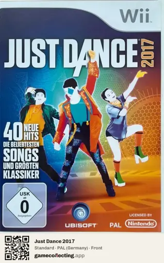 Just Dance 2017 Nintendo Wii, Germany box front