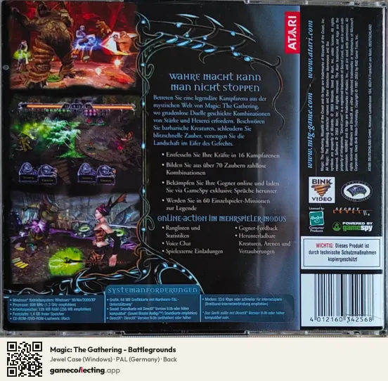 Magic: The Gathering - Battlegrounds Computer, Germany box back