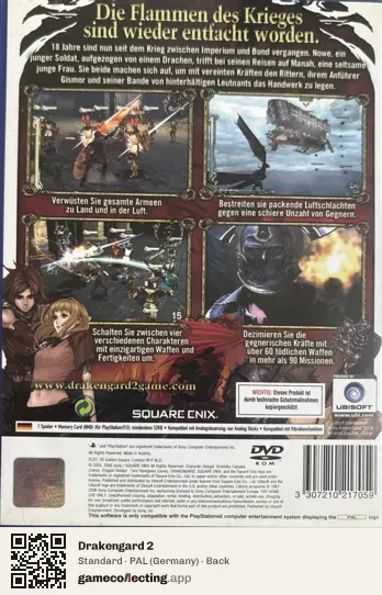 Drakengard 2 PlayStation 2, Germany box back