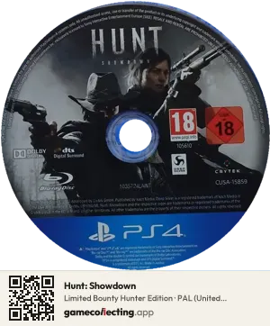 Hunt: Showdown PlayStation 4, PAL disc