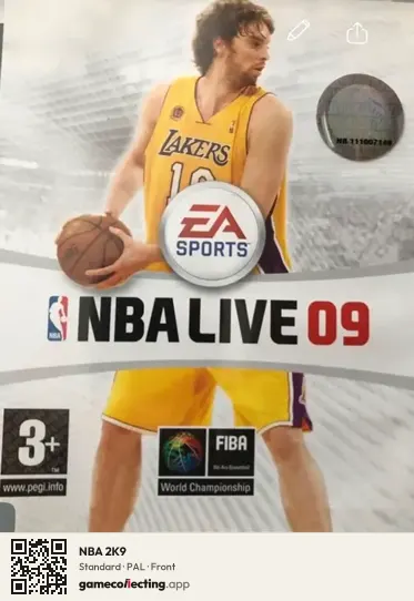 NBA 2K9 PlayStation 3, PAL box front