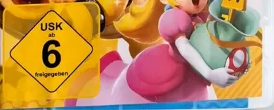 Super Mario Party Jamboree, the USK square on its front