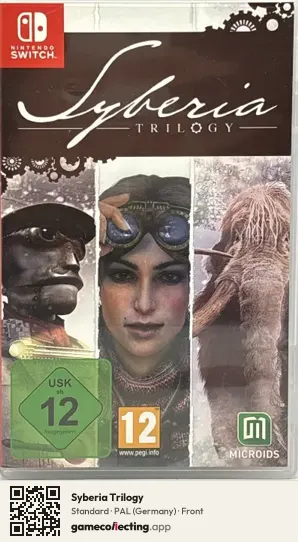 Syberia Trilogy Nintendo Switch, Germany box front