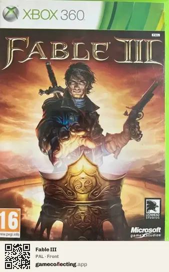 Fable III Xbox 360, PAL box front