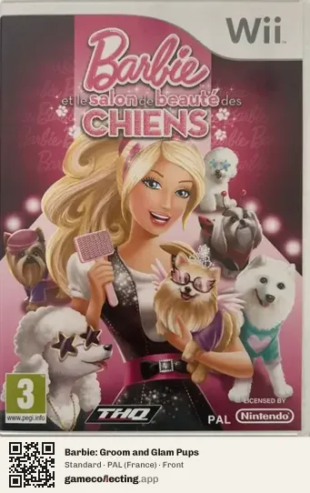 Barbie: Groom and Glam Pups Nintendo Wii, France box front