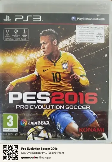 Pro Evolution Soccer 2016 PlayStation 3, Spain box front