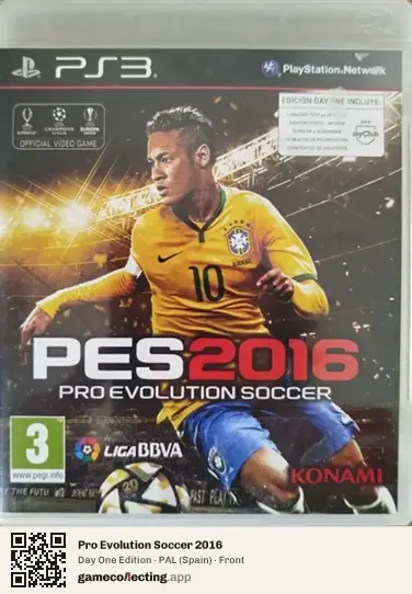 Pro Evolution Soccer 2016 PlayStation 3, Spain box front