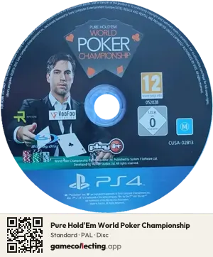 Pure Hold'Em World Poker Championship PlayStation 4, PAL disc