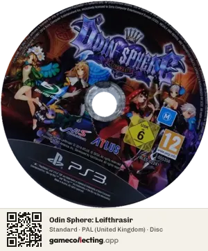 Odin Sphere: Leifthrasir PlayStation 3, PAL disc