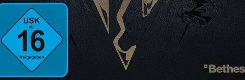 The Elder Scrolls V: Skyrim, the USK square on its front
