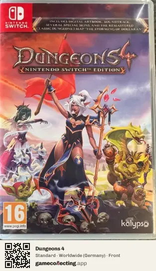Dungeons 4 Nintendo Switch, Germany box front