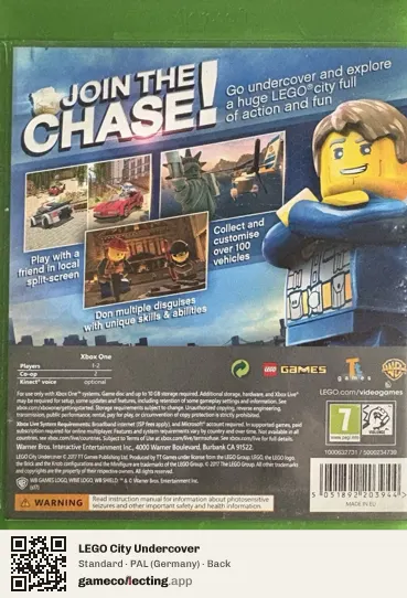 LEGO City Undercover Xbox One, Germany box back