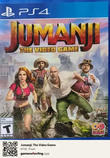Jumanji: The Video Game PlayStation 4, NTSC box front