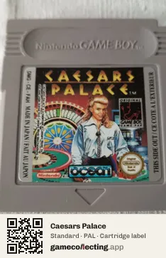 Caesars Palace Game Boy, PAL cartridge label