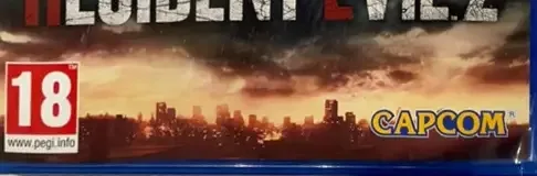 Resident Evil 2, the PEGI square on its front