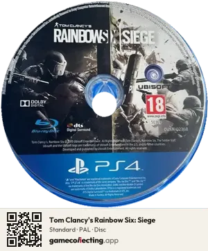 Tom Clancy's Rainbow Six: Siege PlayStation 4, PAL disc